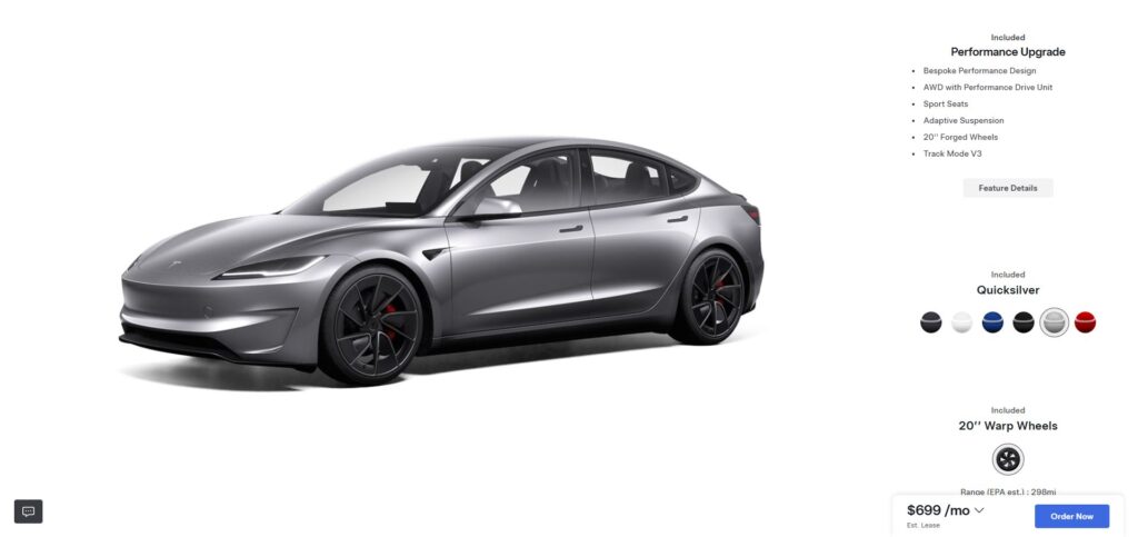 Tesla Announces Complimentary Paint Upgrades for Model 3 Performance in the United States