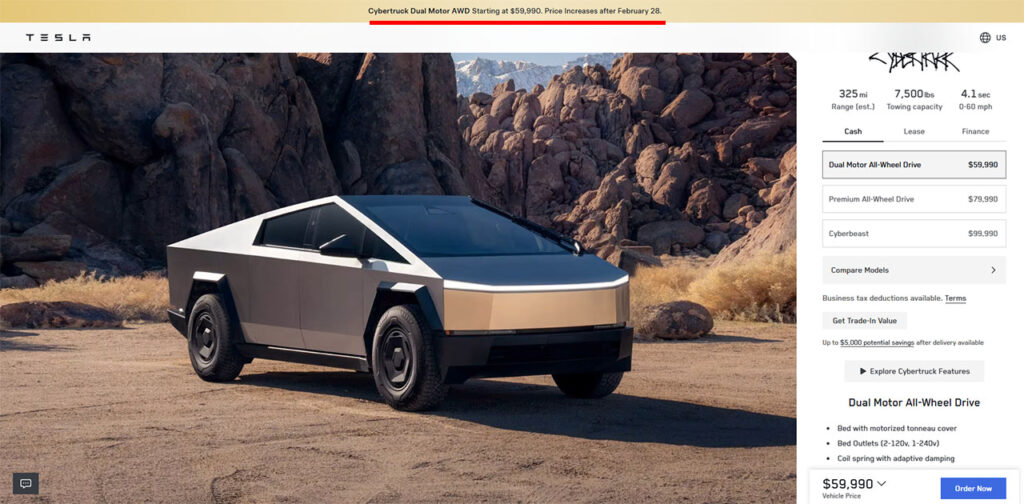 Tesla (TSLA) Raises Price of Cybertruck Standard Amid Surging Demand, Delivery Dates Pushed Back