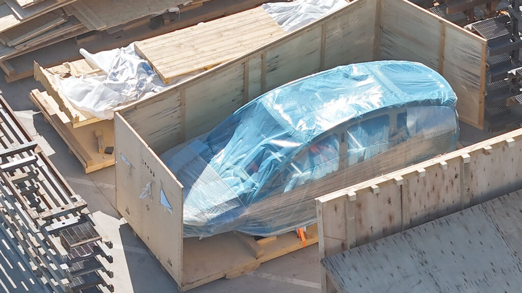 Elon Musk teases Tesla Van as unusual vehicle frame discovered at Giga Texas